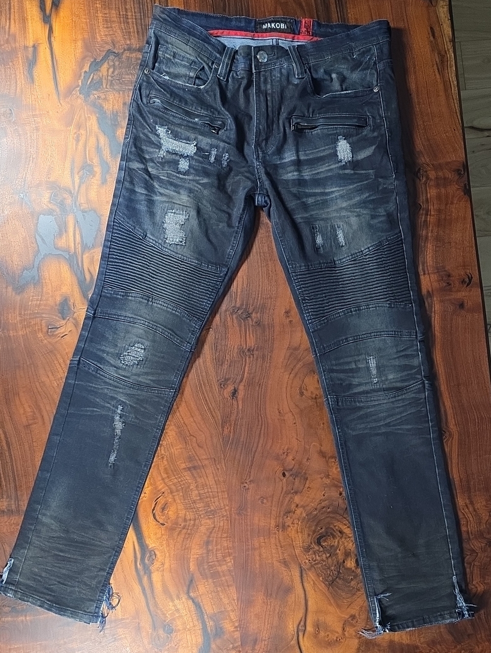 Makobi Black  Moto Biker, Y2K 🔥Street Wear 🔥Premium 🔥Punk🔥Grunge